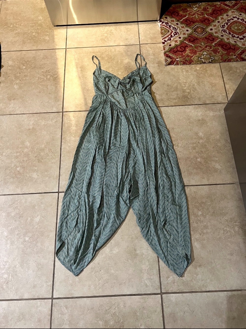 Patagonia Sage Lost Wildflower Spaghetti-Strap Harem Jumpsuit - Picture 4 of 6